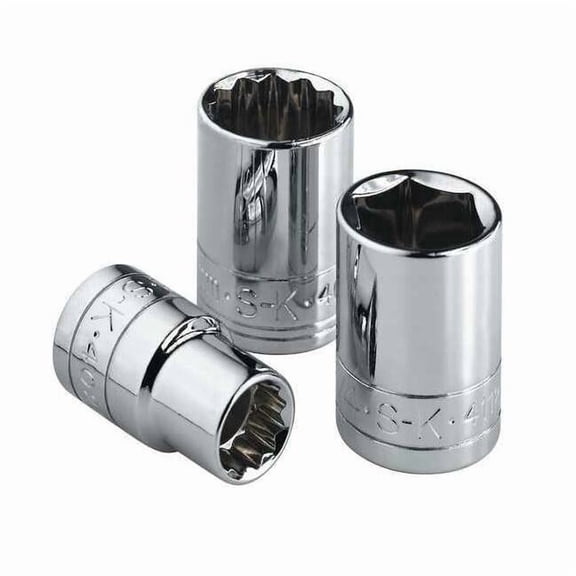 SK Hand Tools 40324 1/2" Drive 12 Point Standard Metric Socket 24mm