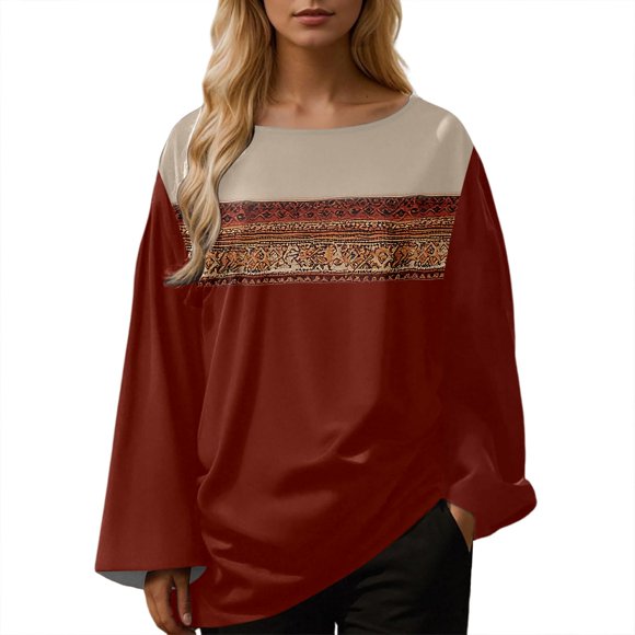 French Style Heavy Industry Digital Print Shirt V-Neck Long Sleeve Loose Fit Versatile Unique High End Top for Women Spring and Summer Wear