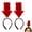 Red, variant on Arrows Headband | 2PCS Light Up Arrows Headband for Short People | Funny Arrowhead Headwear Photo Props | Personalized Symbol Hair Accessories for Women Men Festival Celebrations Holiday (Red)