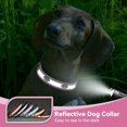 thumbnail image 4 of YSTINNG Reflective Dog Collar with Cute Paw Rivet Studded Funny Soft PU Leather Adjustable Puppy Dog Collars for Small Medium Large Dogs Cats (Pink,Medium) YD72-353, 4 of 7