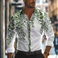 thumbnail image 3 of Camisas estampadas en 3D para hombre, ropa informal de negocios, trabajo, uso diario, ropa de calle, otoño e invierno, camisa de manga larga con solapa, tejido elástico, tallas S-5XL, 3 of 4