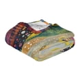 thumbnail image 2 of Wobogo Tree Of Angels Flannel Blanket Fluorescent Effect in The Dark Four Seasons of Comfortable and Soft Skin Friendly Sheet 70×55in, 2 of 8
