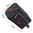 thumbnail image 4 of Men's Travel Toiletry Organizer Bag Canvas Shaving Kit Approved (Black), 4 of 10