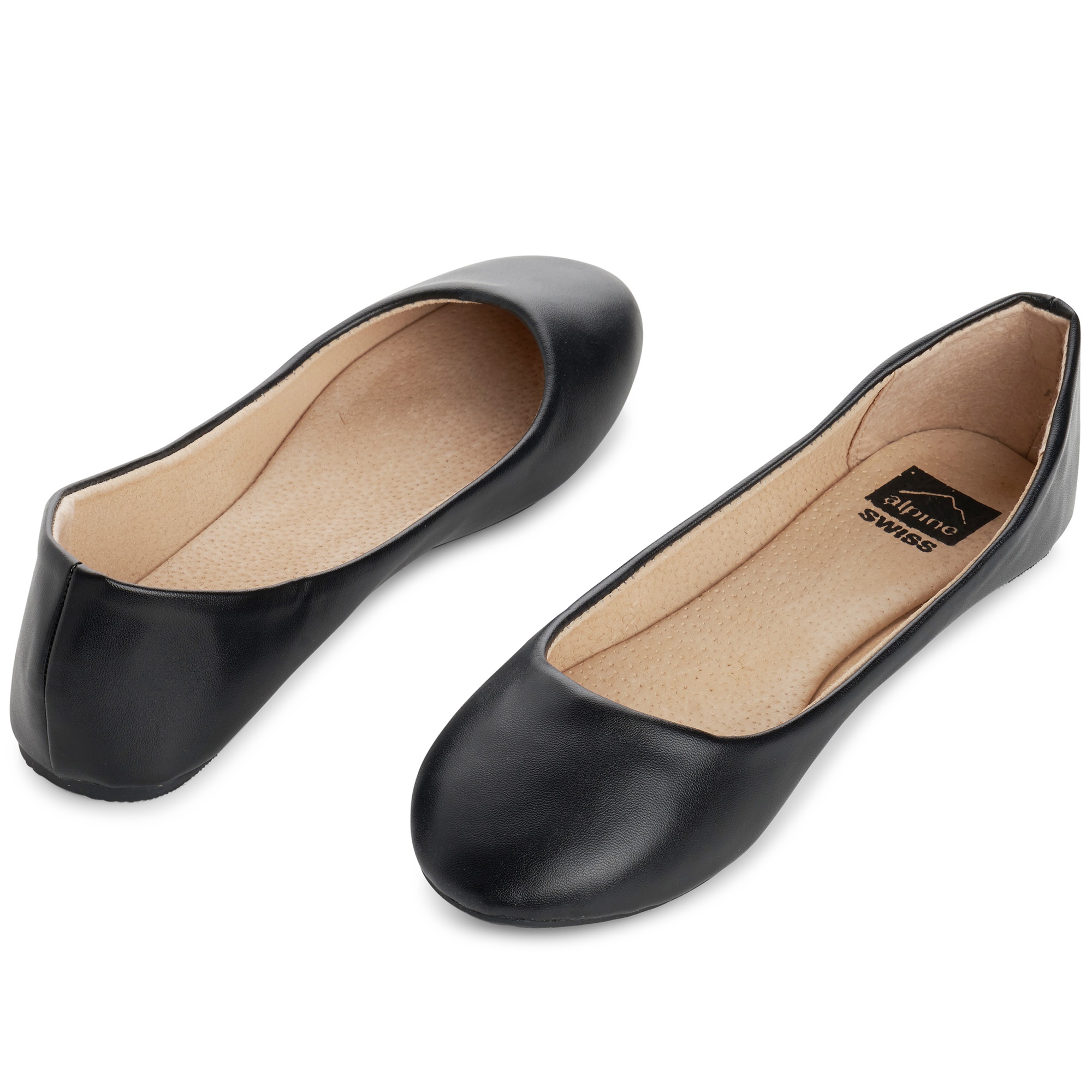 Alpine Swiss Pierina Womens Ballet Flats Leather Lined Classic Slip On Shoes - image 2 of 7