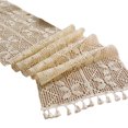 thumbnail image 2 of YAOMOBB Nappe de Table Style Boho Chemin de Table avec Franges Design Creux Housse de Table pour Décoration Rustique de Ferme, 2 of 6