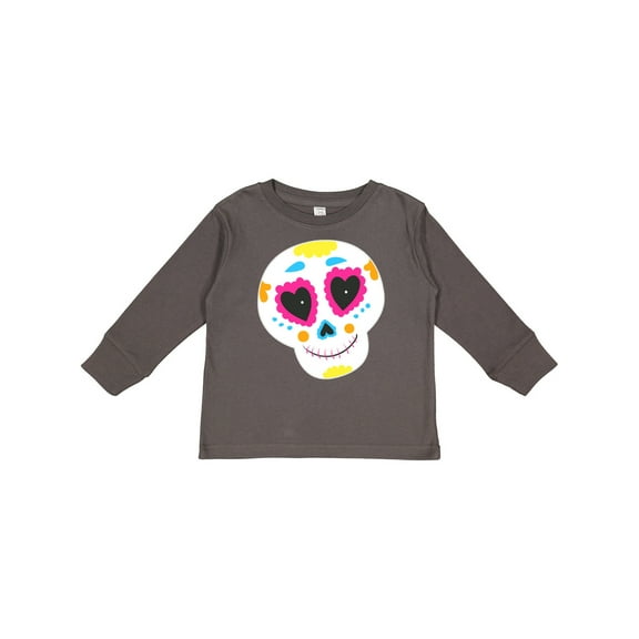 Inktastic Decorated Skull Boys or Girls Long Sleeve Toddler T-Shirt