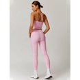 thumbnail image 3 of Set de entrenamiento QBGJTD, polainas sin mangas con espalda cruzada para mujer, color rosa S, 3 of 6