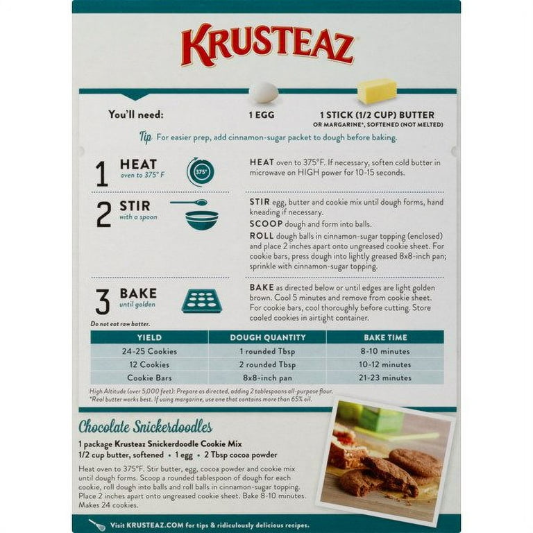 Krusteaz Bakery Style Sugar Snickerdoodle Cookies Mix, 17.5