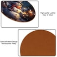 thumbnail image 5 of Christmas 6PCS Round Microfiber Leather Cup Coasters, 11x11 cm/4.3x4.3 in - Set of 6 Drink Coasters for Home Decor, 5 of 6