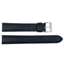 Black Alligator Grain 26mm Extra Long Leather Watch Band