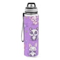 thumbnail image 2 of Cute Stylized Pandas Pattern 1000ml Tritan Sport Bottle Straw LeakProof Food-Grade Portable Wide Handle, 2 of 7