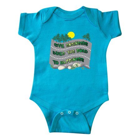 

Inktastic Civil Engineers Road To Happiness Gift Baby Boy or Baby Girl Bodysuit