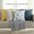 thumbnail image 4 of Noble Linens 2-Pack Decor Throw Pillows Mustard Yarn-Dyed Framed Stripe and Solid, 4 of 4