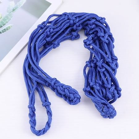 Homoyoyo 3Pcs Blue Drawstring Nylon Mesh Net Soccer Carrier for Sports Equipment