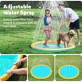 thumbnail image 6 of SLOOSH Non-Slip Splash Pad Sprinkler - Outdoor Water Play Toys Backyard Fountain Mat for Toddlers Kids Dogs, Thickened Sprinkler Outside Pool Party Durable for Girls Boys Pets (60in, Orange&Blue), 6 of 8
