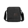 thumbnail image 2 of LAVA Messenger Bag for Men Vintage Canvas Crossbody Bag Casual Satchel Shoulder Bags for Travel Business Work Black, 2 of 9