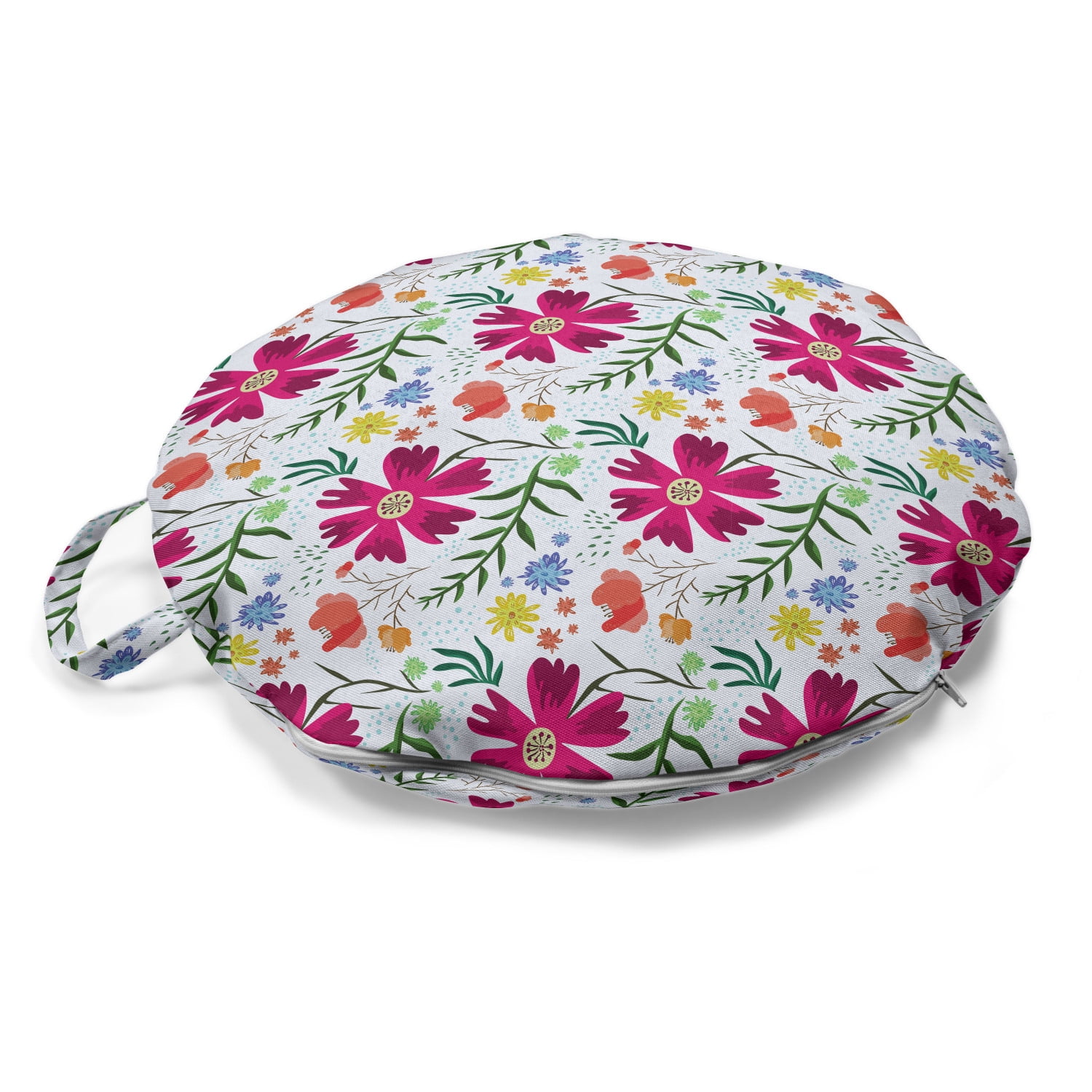 Ambesonne Roses Round Floor Cushion with Handle Love Romance Themed Continuous Pattern with Colorful Flowers with Dots Multicolor 18 Round Decorative Pillow for Living Room & Dorms Ambesonne Roses Round Floor Cushion with Handle Love Romance Themed Continuous Pattern with Colorful Flowers with Dots Multicolor 18 Round Decorative Pillow for Living Room & Dorms