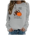 thumbnail image 2 of EQWLJWE Chandails en Molleton de Football Surdimensionnés pour Femmes Manches Longues Col Rond Chandails en Molleton Automne et Imprimé Citrouille Maillot Chandails en Molleton Costumes d'Halloween Hauts d'Entraînement pour Femmes, 2 of 5