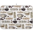 thumbnail image 1 of Coffee Lover Dish Drying Mat 16x18 Inch Medium Microfiber Coffee Cup Drying Mat for Tabletop Absorbent Spill Mat for Cafe Bar Kitchen Perfect for Coffee Enthusiasts, 1 of 1