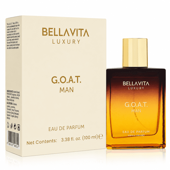 Bellavita G.O.A.T. Man Eau De Parfum Cologne Spray for Men, 3.38 fl oz