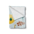 thumbnail image 2 of Yellow Submarine Soft Flannel Fleece Throw Blanket, Undersea Periscope with Shoal of Fish, Cozy Plush for Indoor and Outdoor Use, 50" x 60", Yellow Baby Blue, by Ambesonne, 2 of 6