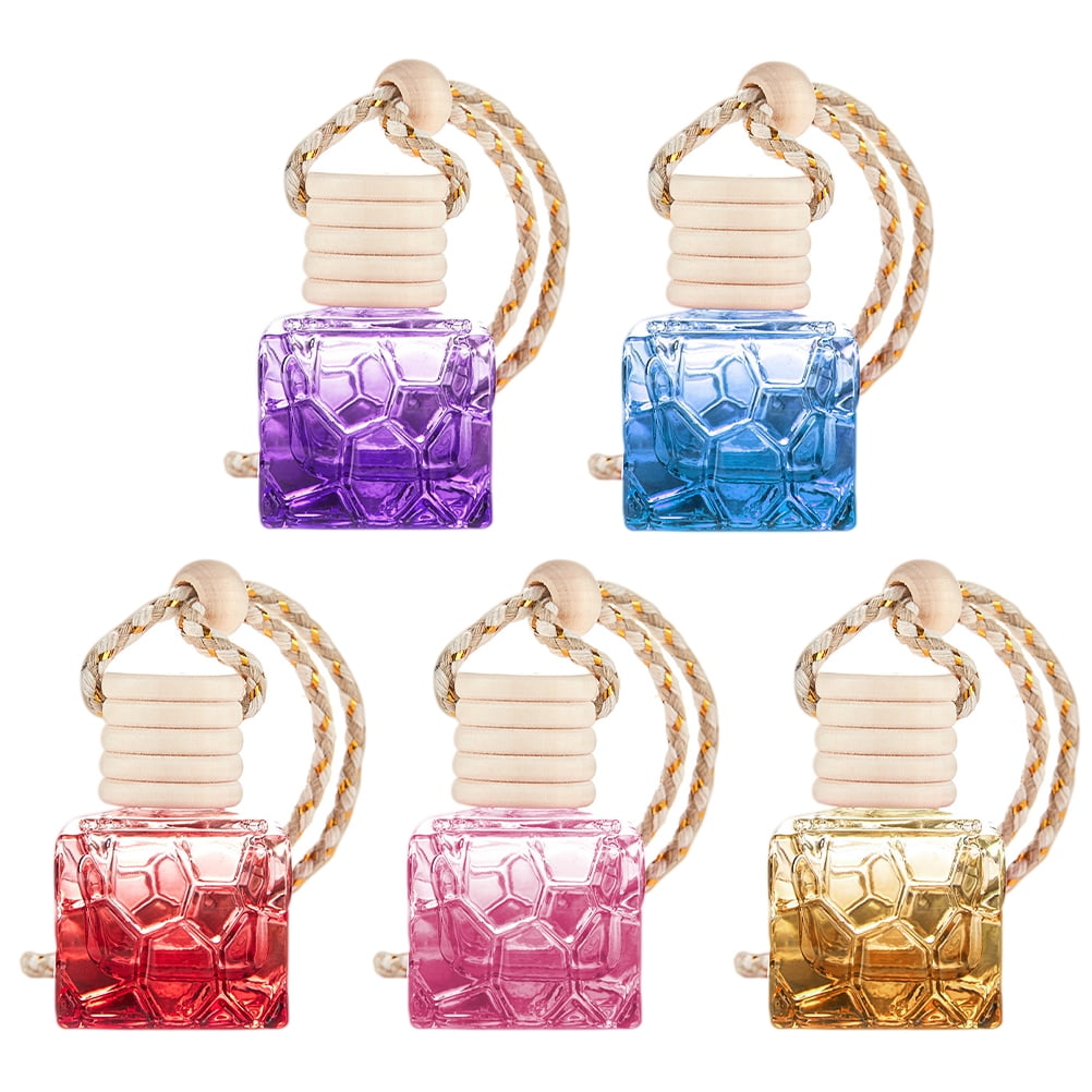 Vedashree Round Bottle Hanging Car Perfumes (5ml, 2 Pack), Flame Fragrance,  Organic Air Fresheners and Car Perfumes