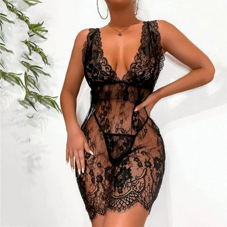 

Cathalem plus Size Womens Lingerie Women Fashion Dress Lingerie Roleplay Lingerie Set Women Honeymoon Outfits for Women Underwear Black Large