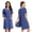 Deep Blue, variant on Pinspark Open Back Hospital Gowns for Women Tear Away Short Sleeve Post Surgery Soft Nightgowns for Elderly Women With Pocket
