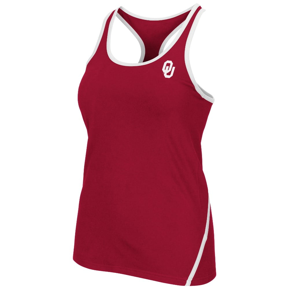 Oklahoma Sooners Women's NCAA "Rapid" Performance Racer Back Tank Top by Colosseum