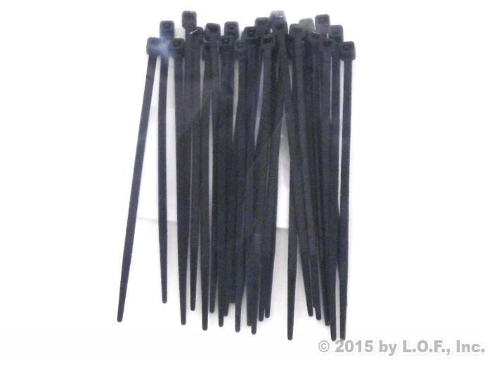 25 CM LONG 5 MM WIDE FREE POST 100 PK HEAVY DUTY CABLE TIES BLACK NYLON