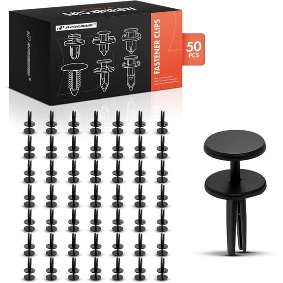 A-Premium 50 PCS Lower Sill Moulding Car Retainer Fastener Push Pin Clips Compatible with Jeep Grand Cherokee 1993-2016 KL Series Cherokee 2014-2016 XJ Series Cherokee 1990-2001 - for 6.35 mm