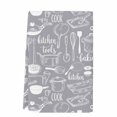 thumbnail image 2 of Grey Kitchenware Kitchen Towels Set of 1, Modern Funny Cook Tools Spoons Forks Absorbent Dish Towels for Kitchen, Microfiber Hand Towel, Quick Drying Tea Towel for Cleaning Decorative Dishcloths, 2 of 7