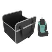 FH Group 10" x 12.5" Collapsible Multi-Purpose Gray Trunk Organizer with Air Freshener