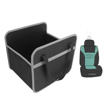 FH Group 10" x 12.5" Collapsible Multi-Purpose Gray Trunk Organizer with Air Freshener