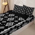 thumbnail image 3 of jejeloiu Modern Geometric Zipper Twin Comforter Sets with Fitted Sheet and 2 Pillowcases For Men Women,Tribal Diamond Zipper Bedding Set,Black White,Black Reversible,4 Pieces, 3 of 7