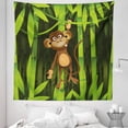 thumbnail image 1 of Brown Green Tapestry, Wildlife Theme Illustration of a Monkey in the Woodland Print, Fabric Wall Hanging Decor for Bedroom Living Room Dorm, 5 Sizes, Brown and Fern Green, by Ambesonne, 1 of 1