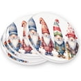 thumbnail image 3 of Cute Gnomes Coaster, Drinks Round Absorbent Stone Set with Ceramic Stone and Cork Base, Tabletop Protection Mats and Cups Place for 4PCS Home Decor, 3 of 6