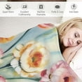 thumbnail image 3 of Fenyluxe Flowers Throw Blanket for Couch Sofa Bed Office Travel Camping School | Flannel Long-Lasting All Seasons Blanket 40x50in, 3 of 6