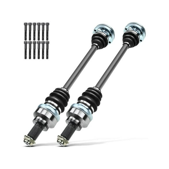 Rear CV Axle Shaft Set 2 - Compatible with 2001 - 2003 BMW 530i Base 3.0L 6-Cylinder 2002