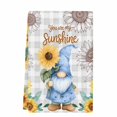 thumbnail image 2 of Sunflower Gnomes Kitchen Towels Set of 1, Summer Botanical Floral Grey Plaid Absorbent Dish Towels for Kitchen, Microfiber Hand Towel, Quick Drying Tea Towel for Cleaning Decorative Dishcloths, 2 of 7