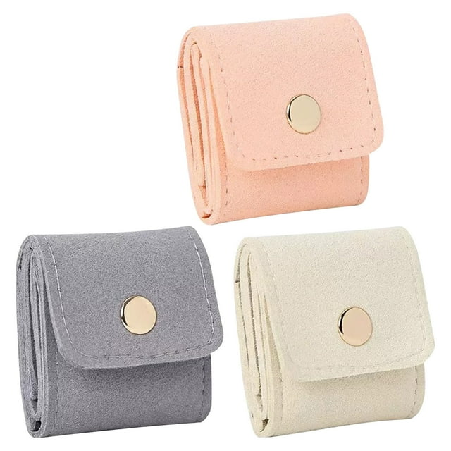 Mini Sac à Bijoux de Voyage Portable à Compartiments Sac à Bijoux Sac de Rangement pour Bagues Petit Sac de Rangement Portable pour Boucles d'Oreilles de Voyage