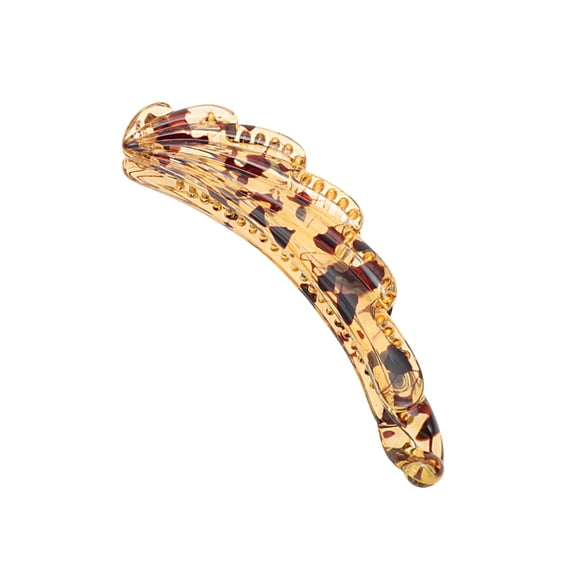 Vocoste 1 Pc Elegant Wavy Edge Hair Clips Hairdo Clip Light Brown