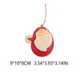 thumbnail image 3 of Wosthever Lindo muñeco de nieve Santa Claus colorido exquisito colgante colgante decoración de Navidad llavero colgantes con cordón decoración de Kits de decoración para fiestas tipo 3 Wosthever HA070538-03, 3 of 6
