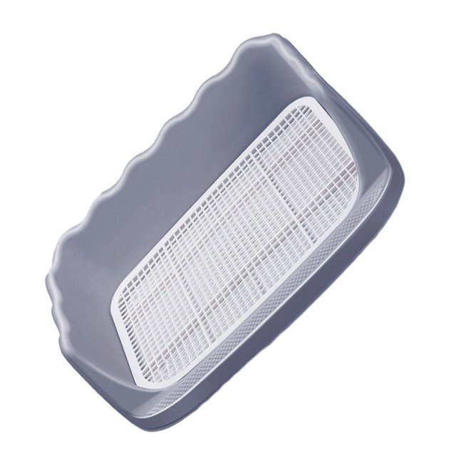 Greeniant Dog Toilet Litter Pan Training with Side No Wall Protection Every Suministros para perros Gris