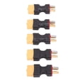 thumbnail image 1 of Adaptador de conector de batería lipo rc, compacto 5pcs fácil instalación masculino xt60 al conector t conector masculino conexión segura para el cargador de batería lipo rc car rc rc, 1 of 7