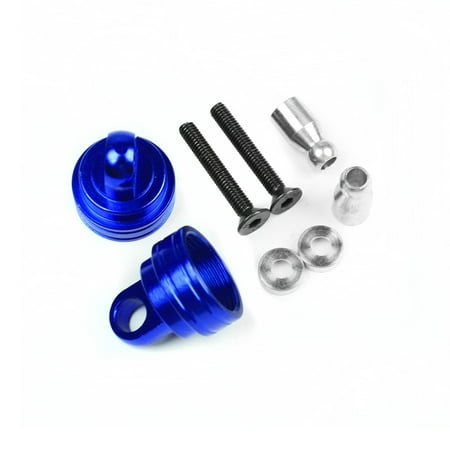 Traxxas Stampede 4x4 1:10 Aluminum Alloy Ultra Shock Cap Hop Up Upgrade, Blue by Atomik RC - Replaces Traxxas Part