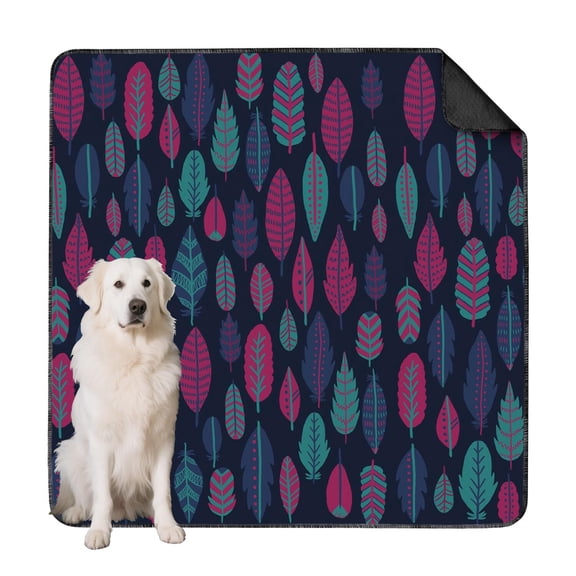 Large 72x72 Dog Potty Pad with Bohemian Design, Washable and Non-Skid Reusable Mat, Wonderful Housewarming Gift for Friends with Pets