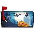 thumbnail image 2 of Halloween Night with Pumpkin and Graveyard Mailbox Cover Magnetic Mailbox Wraps Post Box Cover Décor 21x18 in, 2 of 7