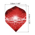 thumbnail image 2 of Unique Bargains Standard Dart Flights, 15 Pack Flights, Red, White, 2 of 5