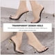 thumbnail image 3 of 1 par de zapatos de talón chapado diseño transparente tacones altos zapatillas al aire libre, 3 of 6